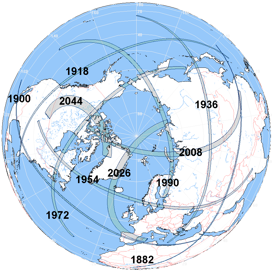 Die 10 totalen SoFis im Saros 126