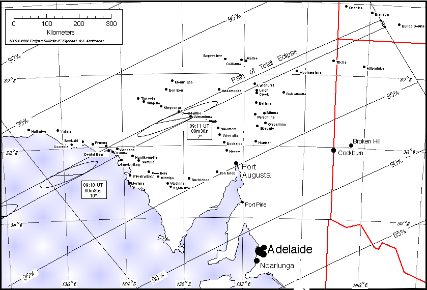 Verlauf der Zentralzone am 04.12.2002 durch Australien