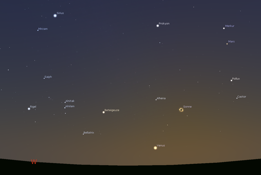 Himmelsanblick während der SoFi am 02.07.2019 über Chile, Detail